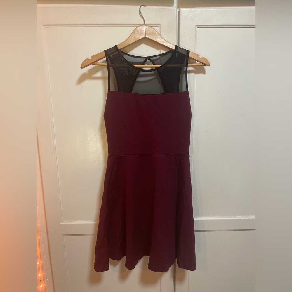 Love Addy Burgundy Velvet Dress